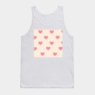 Hearts Pink Pattern Tank Top